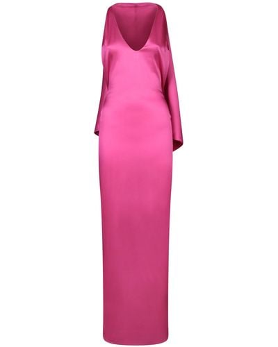 GIUSEPPE DI MORABITO Viscose Long Halter Dress - Pink