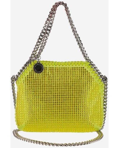 Stella McCartney Mini Shoulder Bag With All-over Crystals - Yellow