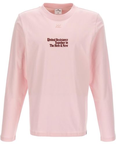 Courreges Ac Straight Printed T-shirt - Pink