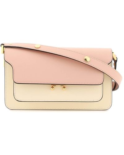 Marni Tricolour Leather Trunk East-west Bag - Pink
