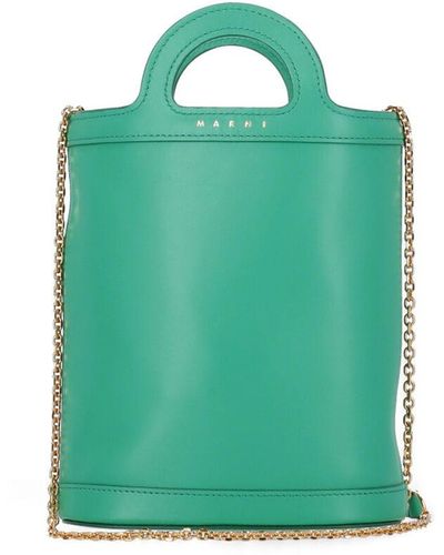 Marni Leather Hand Bag - Green
