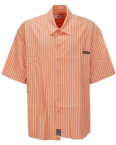Martine Rose Striped Short-Sleeved Shirt - Pink
