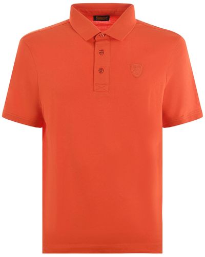 Blauer Polo Shirt - Orange