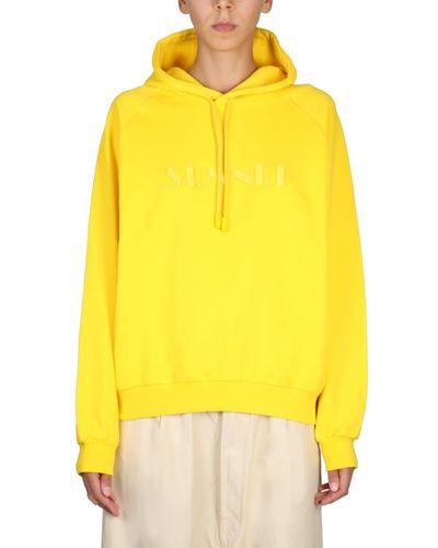 Sunnei Cotton Sweatshirt - Yellow