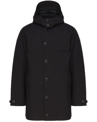Save The Duck Coat With Hood - Black