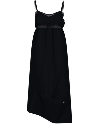 Sacai Asymmetrical Hem Dress - Black