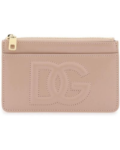Dolce & Gabbana Cardholder With Dg Logo - Pink