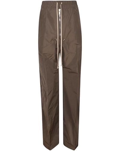 Rick Owens Straight Lace-Up Trousers - Brown