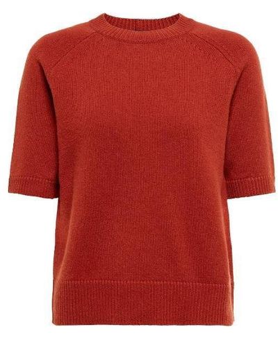 Max Mara Crewneck Short-sleeved Sweater - Red