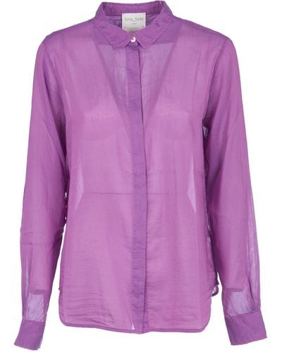 Forte Forte Regular Plain Shirt - Purple