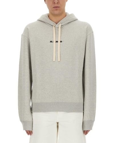 Jil Sander Sweatshirt With Logo - Grey
