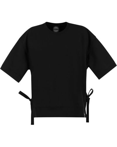 Colmar Cotton Blend Short-Sleeved Sweatshirt - Black