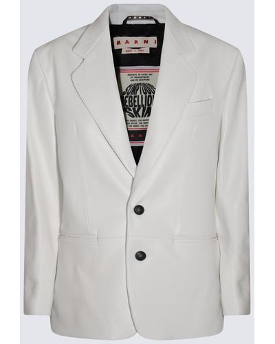 Marni Leather Casual Jacket - Grey