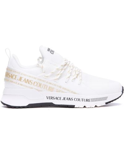 Versace Jeans Couture Dynamic Sneakers In Stretch Knit - White