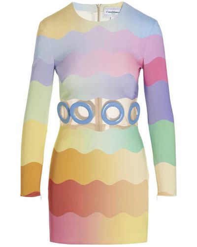Casablancabrand Rainbow Printed Dress - Multicolor