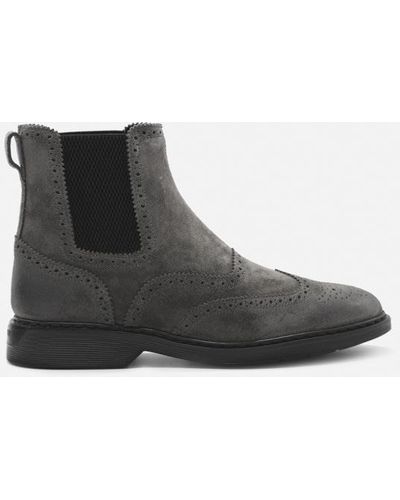 Hogan Suede H576 Ankle Boots - Grey