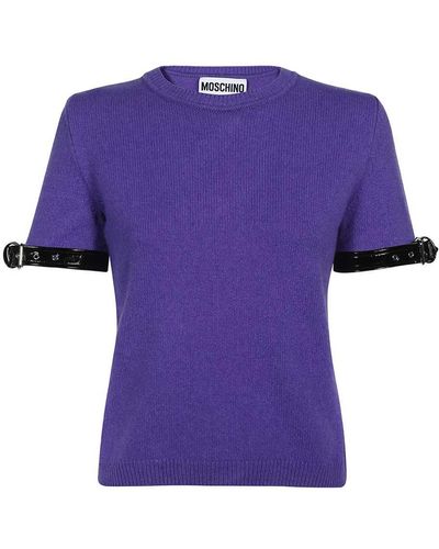 Moschino Wool Blend T-Shirt - Purple