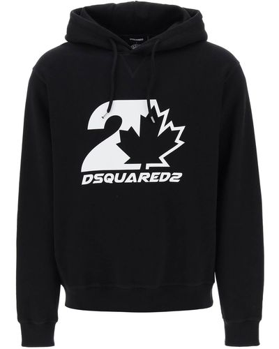 DSquared² Printed Hoodie - Black