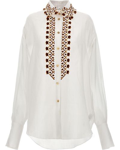 Ermanno Scervino Embroidery Shirt Shirt, Blouse - White
