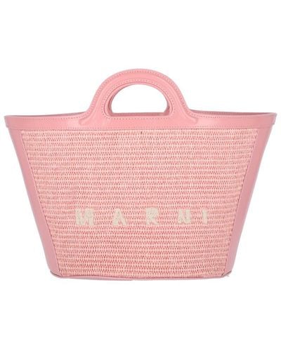 Marni 'tropicalia' Small Tote Bag - Pink