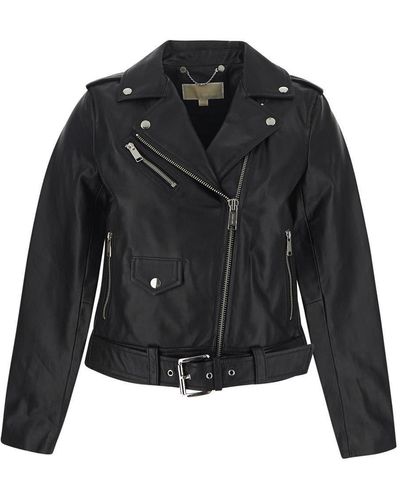 MICHAEL Michael Kors Leather Jacket - Black