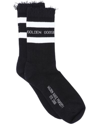 Golden Goose Logo Socks - Black