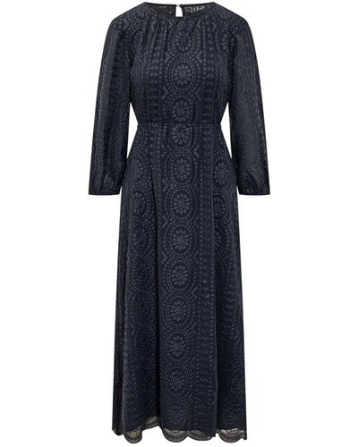 Ba&sh Dress With English Embroidery - Blue