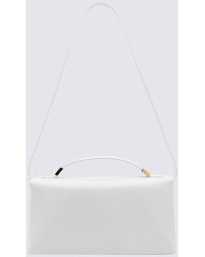 Marni Leather Prisma Top Handle Bag - White
