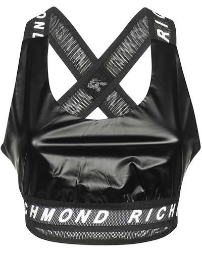 John Richmond Techno Fabric Top - Black