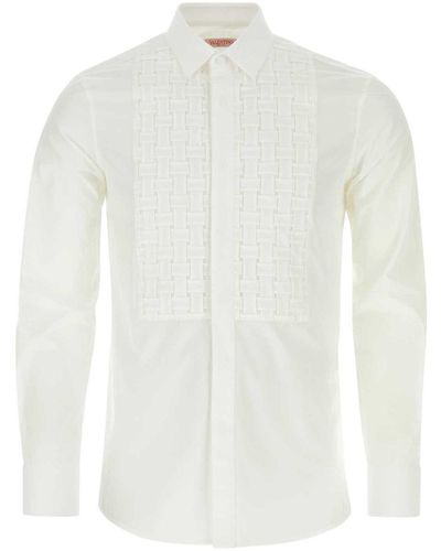 Valentino Long-sleeved Poplin Shirt - White
