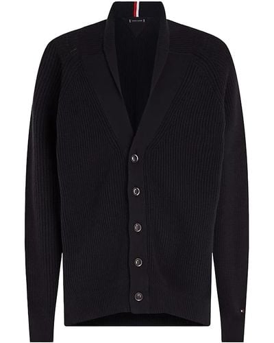 Tommy Hilfiger Relaxed Fit Cardigan With V-Neckline - Blue