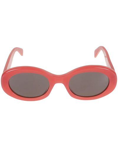 Celine Oval Sunglasses - Red