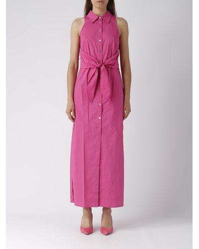 Michael Kors Sleeveless Maxi Drs Dress - Pink