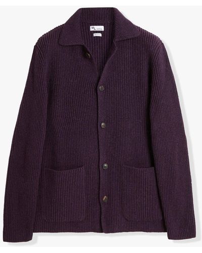 Doppiaa Aamone Wool Knitted Jacket - Purple