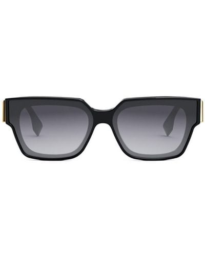 Fendi Rectangular Frame Sunglasses - Gray