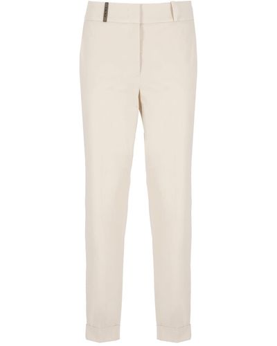 Peserico Cotton Trousers - Natural