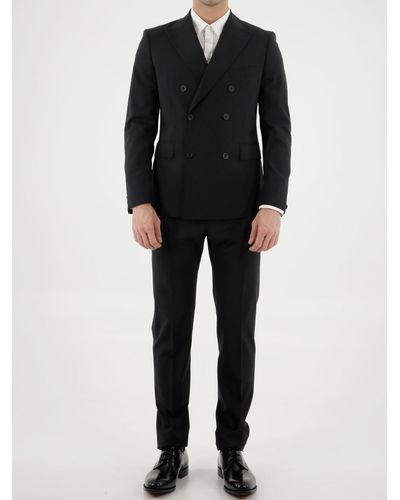Tonello Wool Two-piece Suit - Black