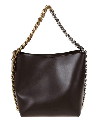 Stella McCartney Frayme Chain-linked Bucket Bag - Black