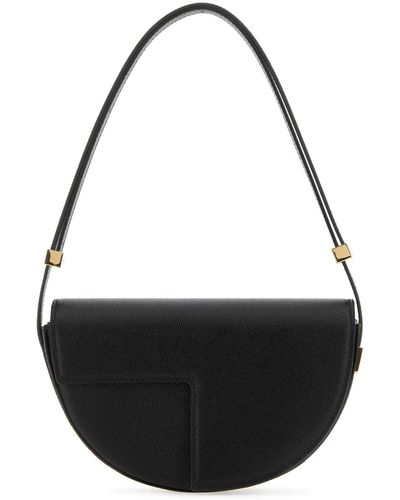 Patou Leather Le Petit Shoulder Bag - Black