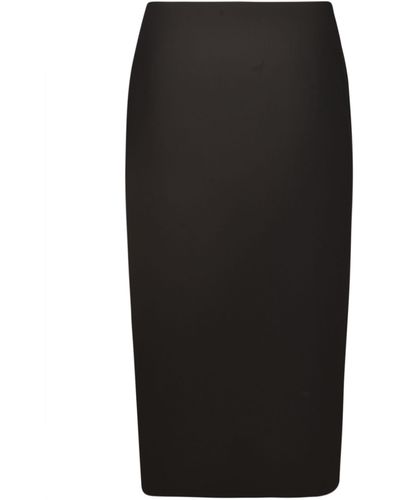 Alessandra Rich Slit Detailed Zipped Pencil Skirt - Black