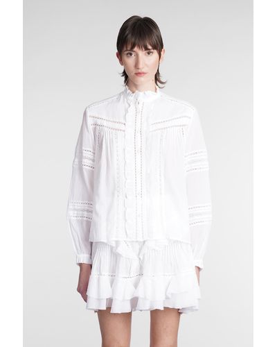 Isabel Marant Metina Shirt In White Cotton