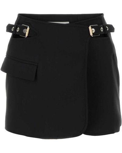 Dion Lee Stretch Polyester Blend Mini Skirt - Black