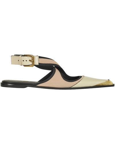 Etro Pink Ballerinas With Strap - Natural