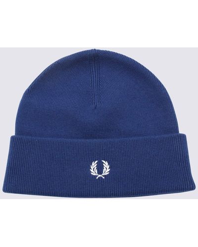 Fred Perry And Cotton-Wool Blend Beanie - Blue