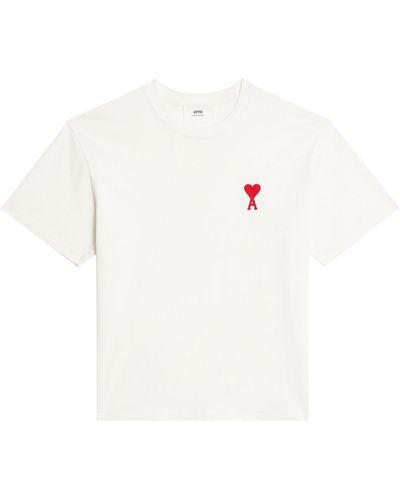 Ami Paris White T Shirt With Logo