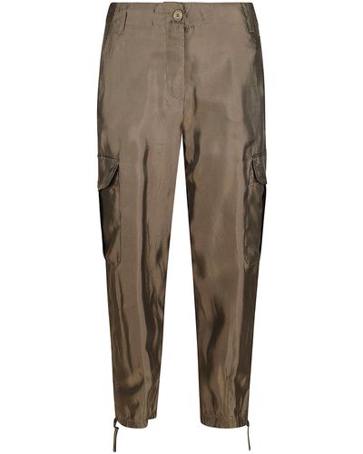 Aspesi Cargo Buttoned Trousers - Grey