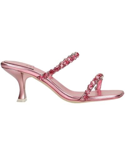 Jeffrey Campbell Mrs-big-2 Sandals In Rose-pink Leather