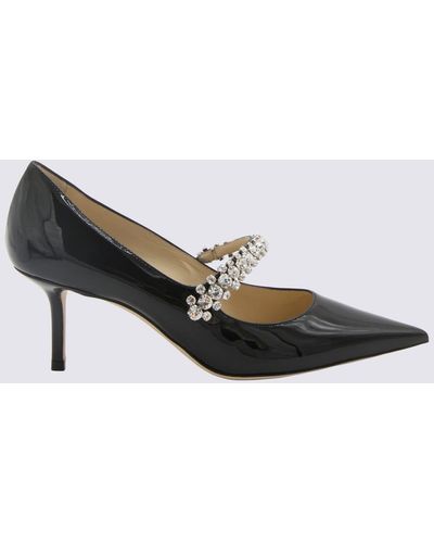 Jimmy Choo Black Leather Bing Court Shoes - Multicolour
