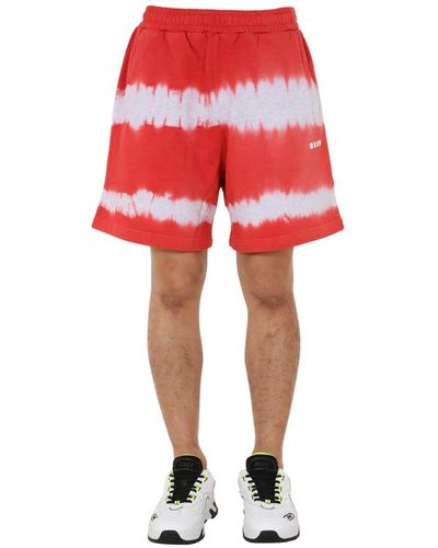 MSGM Bermuda With Coulisse - Red
