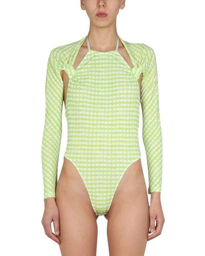 Jacquemus Open Back Stretched Bodysuit - Green